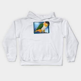 black headed caique Kids Hoodie